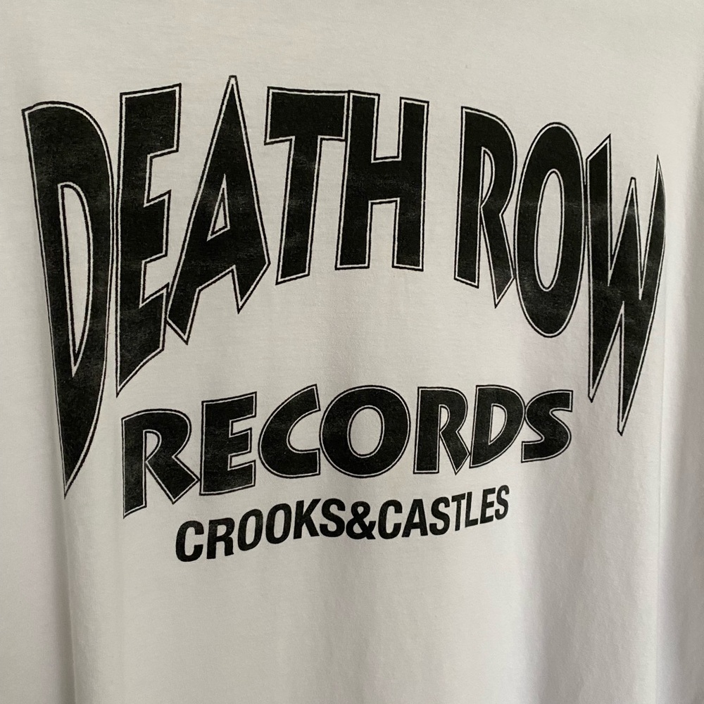 Crooks & Castles White Long Sleeve Death Row Records 100% Cotton Graphic Tee - Picture 8 of 8